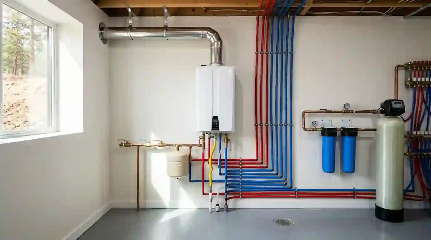 Tankless water heater installation in a Flying Horse home in Colorado Springs