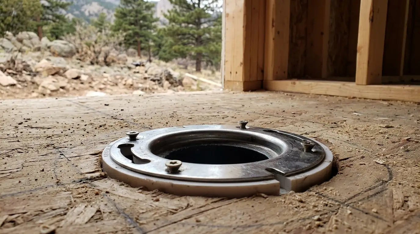 Flange repair ring installed around a closet flange