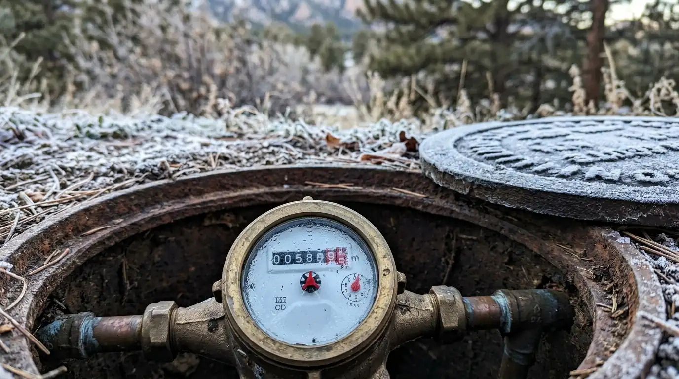Water meter leak indicator used to confirm a hidden leak