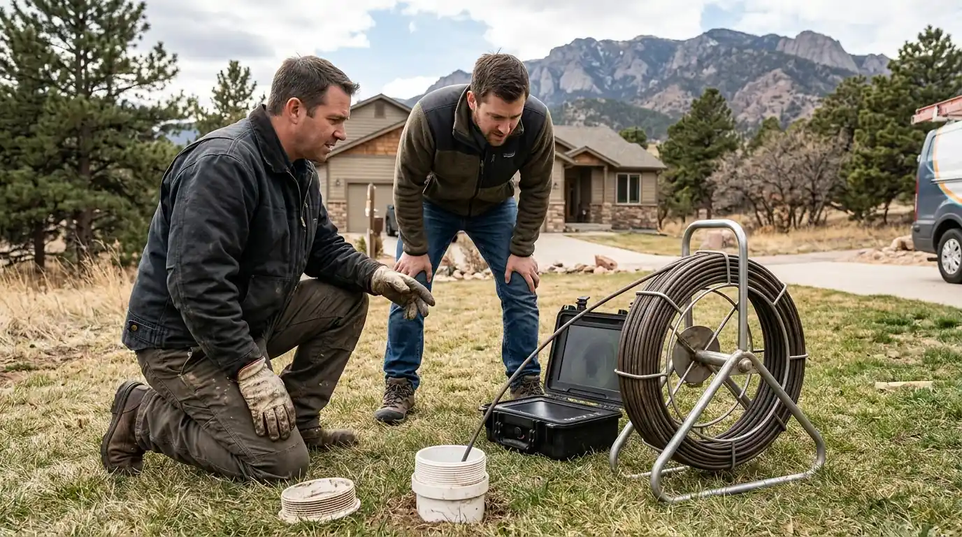 Sewer camera inspection for a home buyer in Colorado Springs