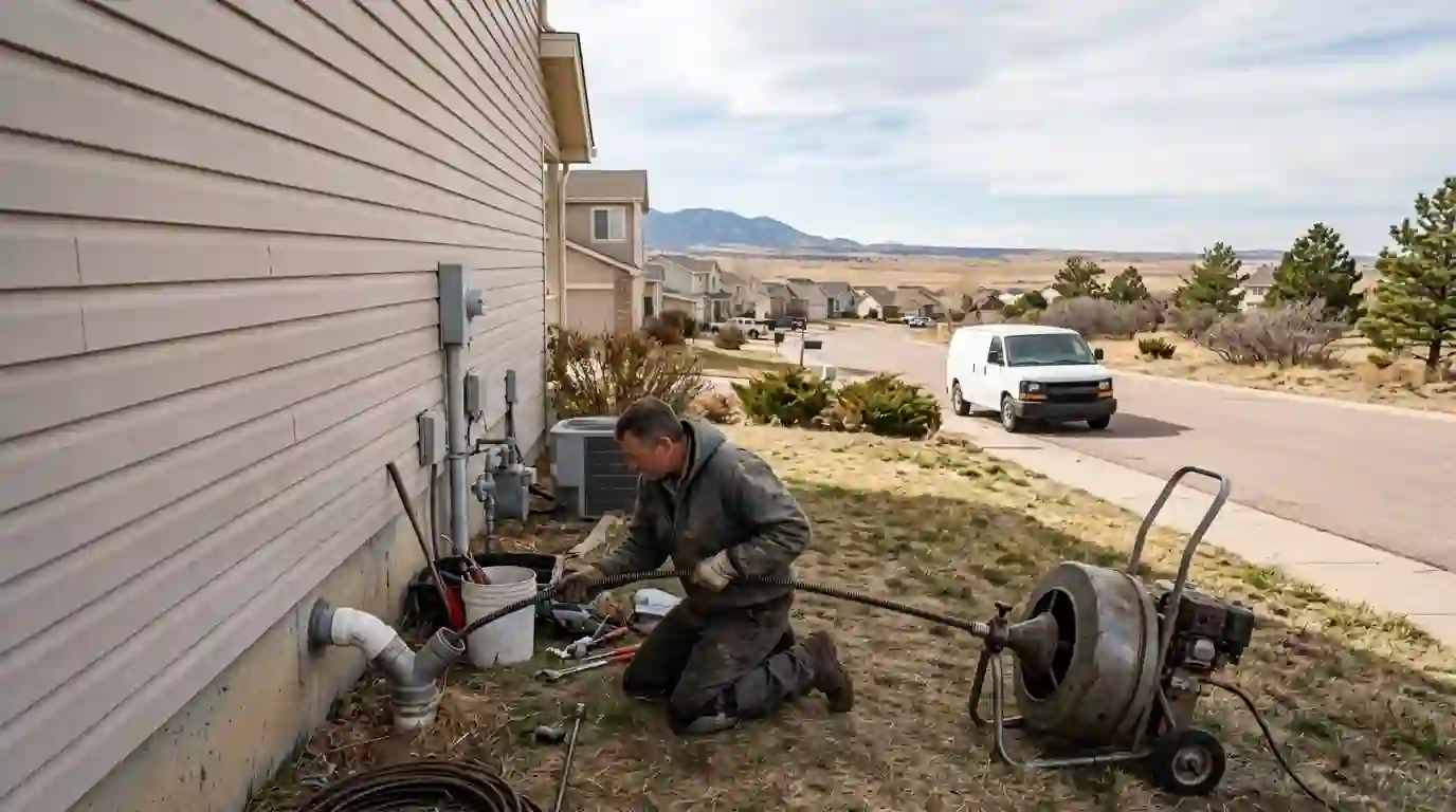 Main drain cleaning at a Deerfield Hills home in Colorado Springs