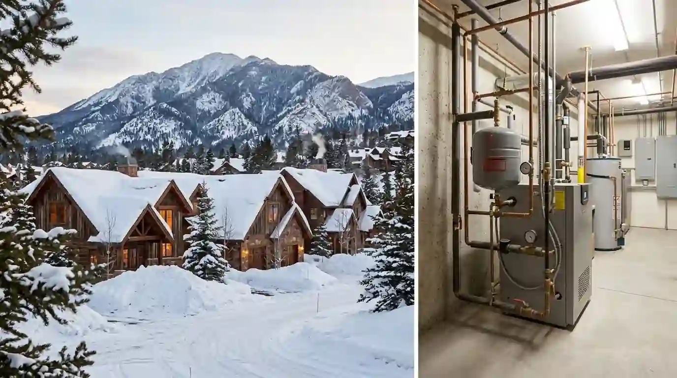 Boiler room in a Woodland Park mountain home